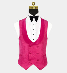 Pink Best Wedding Suits with One Button for Groom
