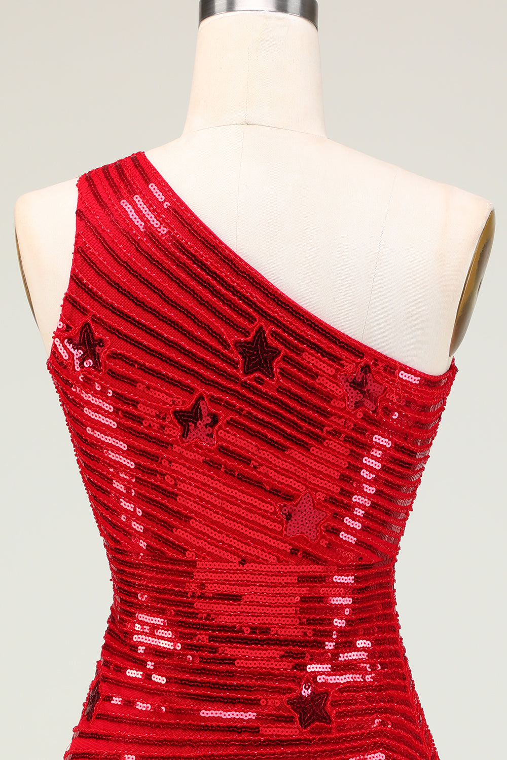 Sparkly Red Sequins Stars Tight Short Homecoming Dress/Mini Dress