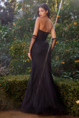Exquisite Strapless Red Split Beading Sweetheart Long Formal Dress