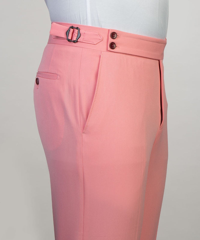 Fashion Pink Three-Piece Best Wedding Suits for Groom with Peaked Lapel