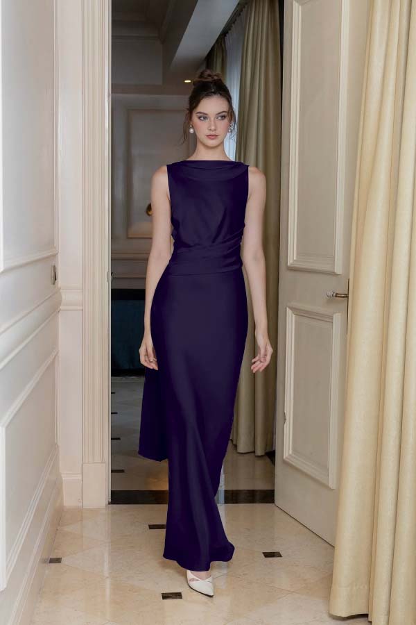濠㈣泛绉撮崺妗筺e Shoulder Long Sleeve Long High Split Formal Dress With Beading