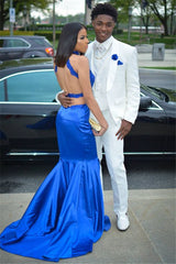 Casual White Prom Attire Shawl Lapel Three-Piece for Guys