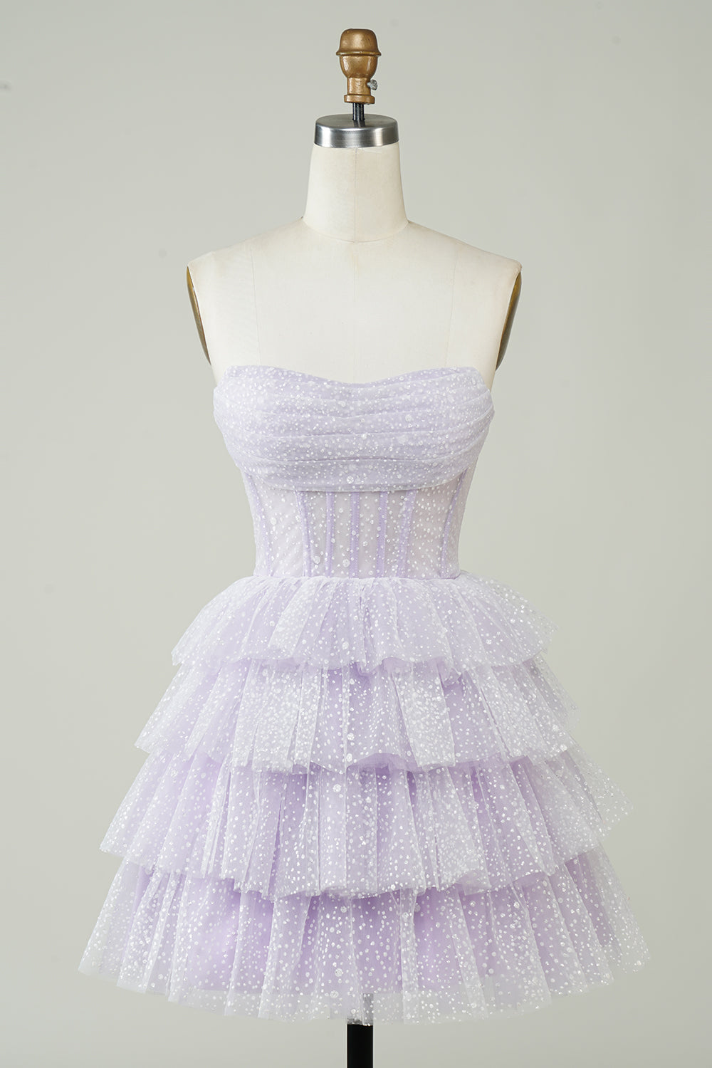 Orange Corset A-Line Short Tulle Homecoming Dress/Mini Dress