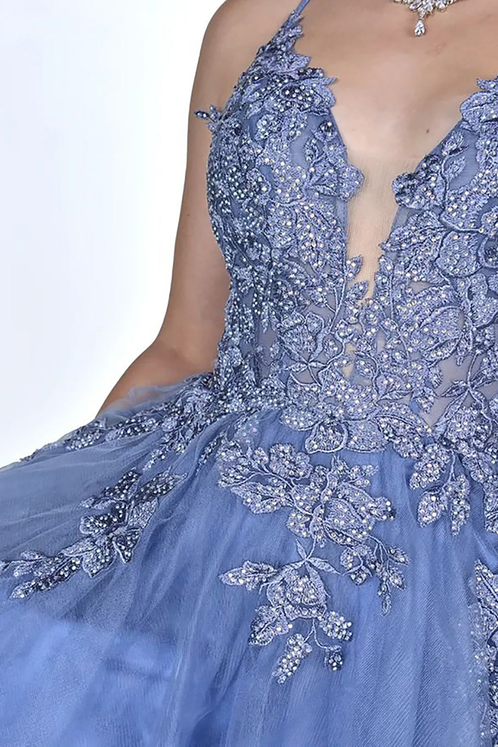 Blush A-Line Tulle Short Homecoming Dress/Mini Dress with Appliques