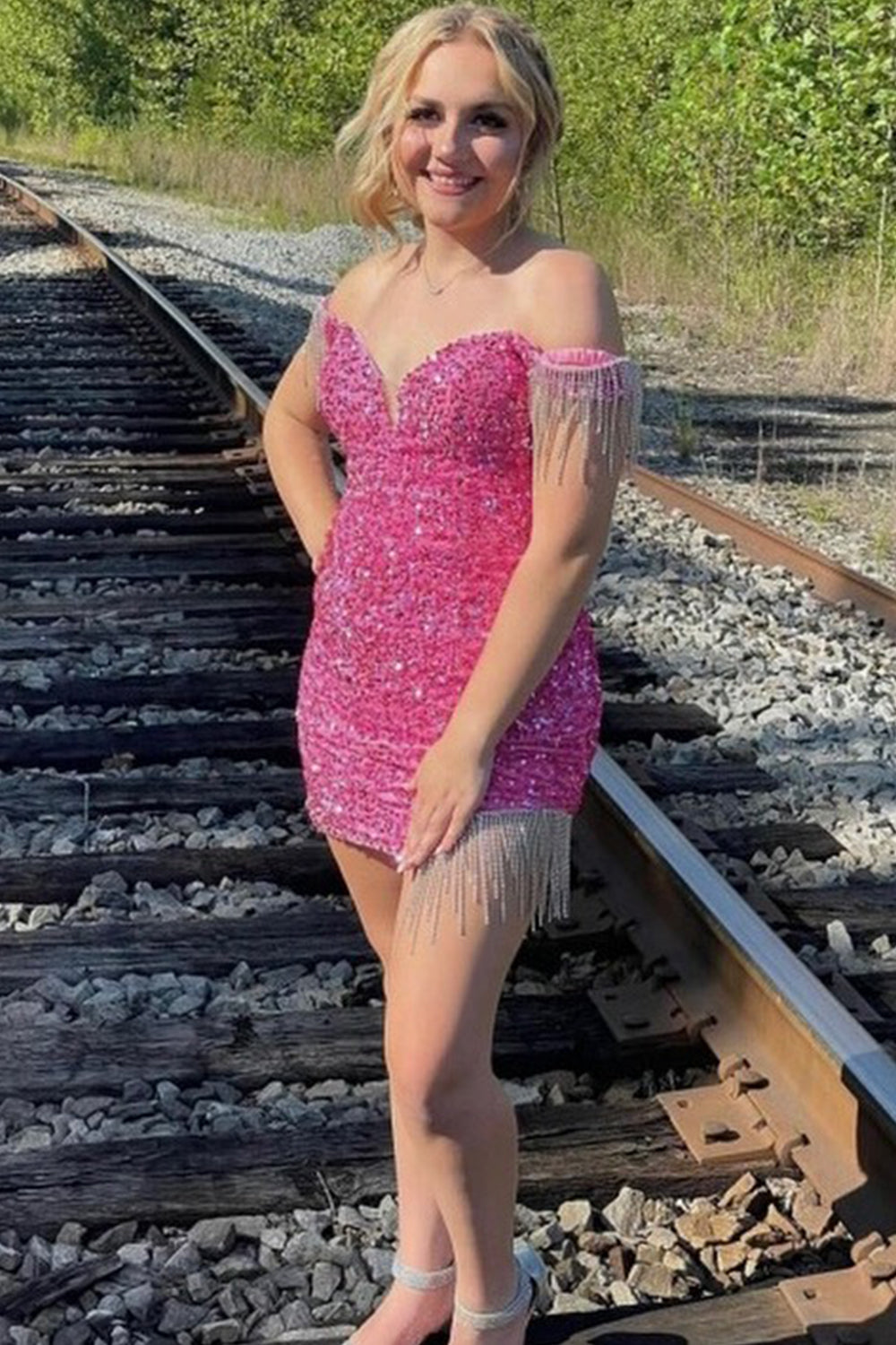 Sparkly Green Fringed Sequins Tight Short Homecoming Dress/Mini Dress