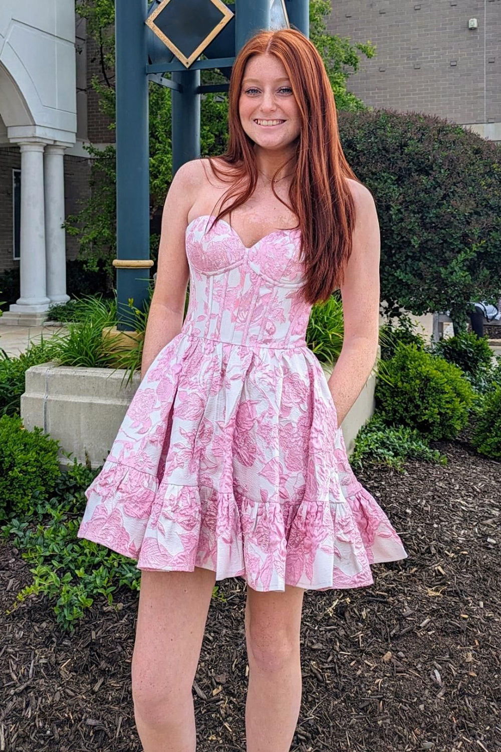 Blue Corset A Line Short Homecoming Dress/Mini Dress