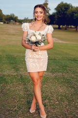 Sparkly Purple Lace Corset Tight Short Homecoming Dress/Mini Dress with Appliques