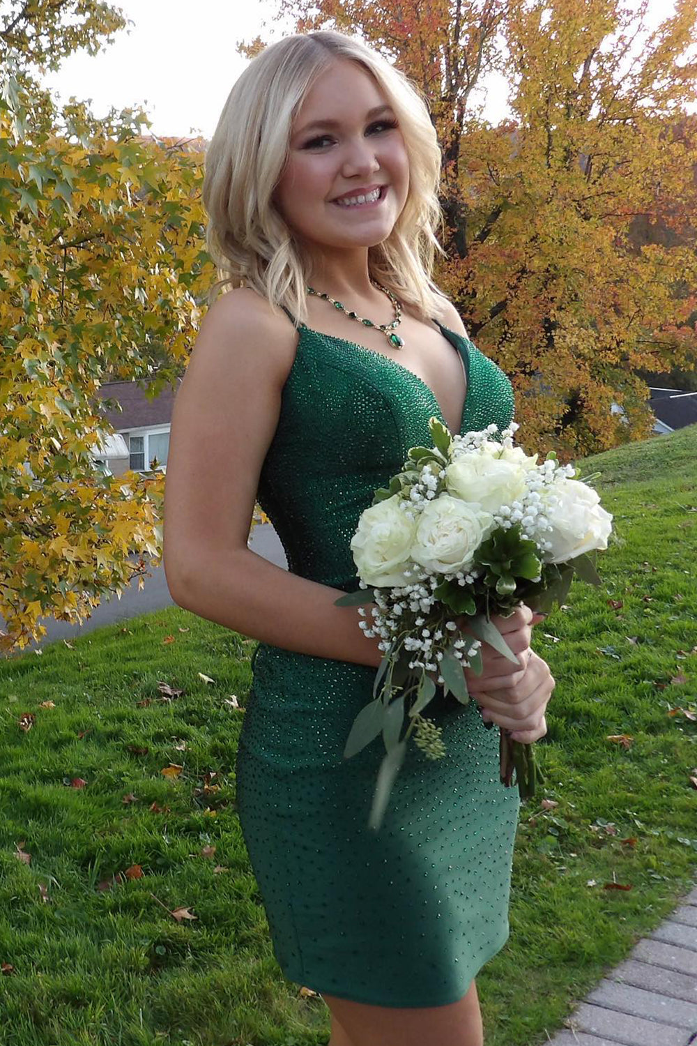 Sparkly Red Spaghetti Straps Beaded Tight Short Homecoming Dress/Mini Dress