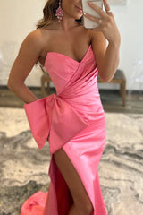 Sweetheart Neck Mermaid Prom Dress in Rose Pink