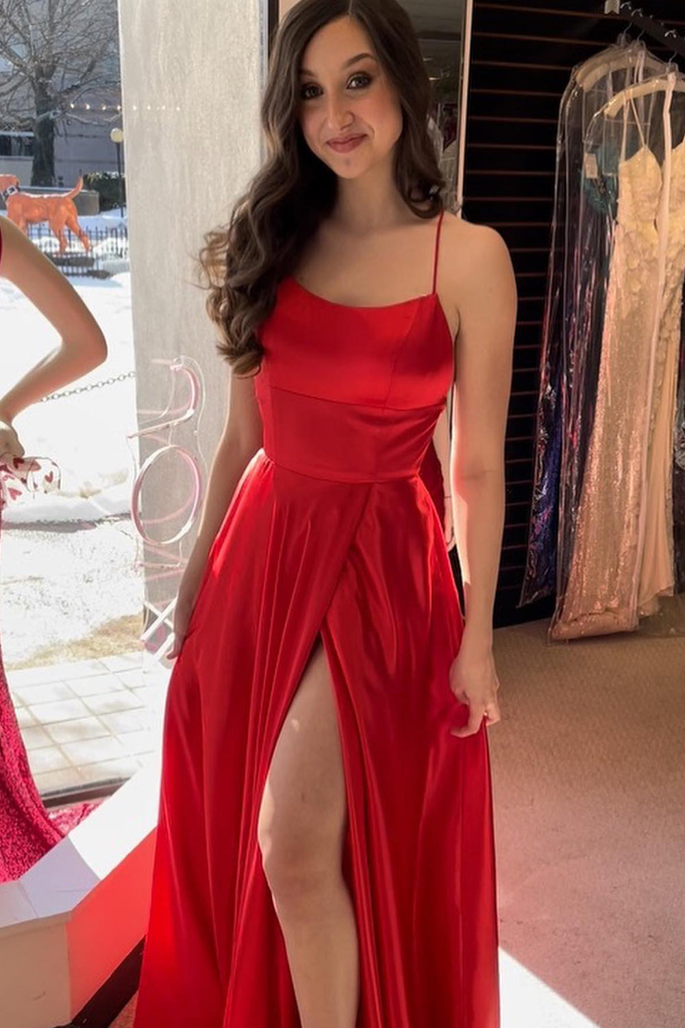 A Line Prom Dress in Royal Blue with Halter and Backless Design