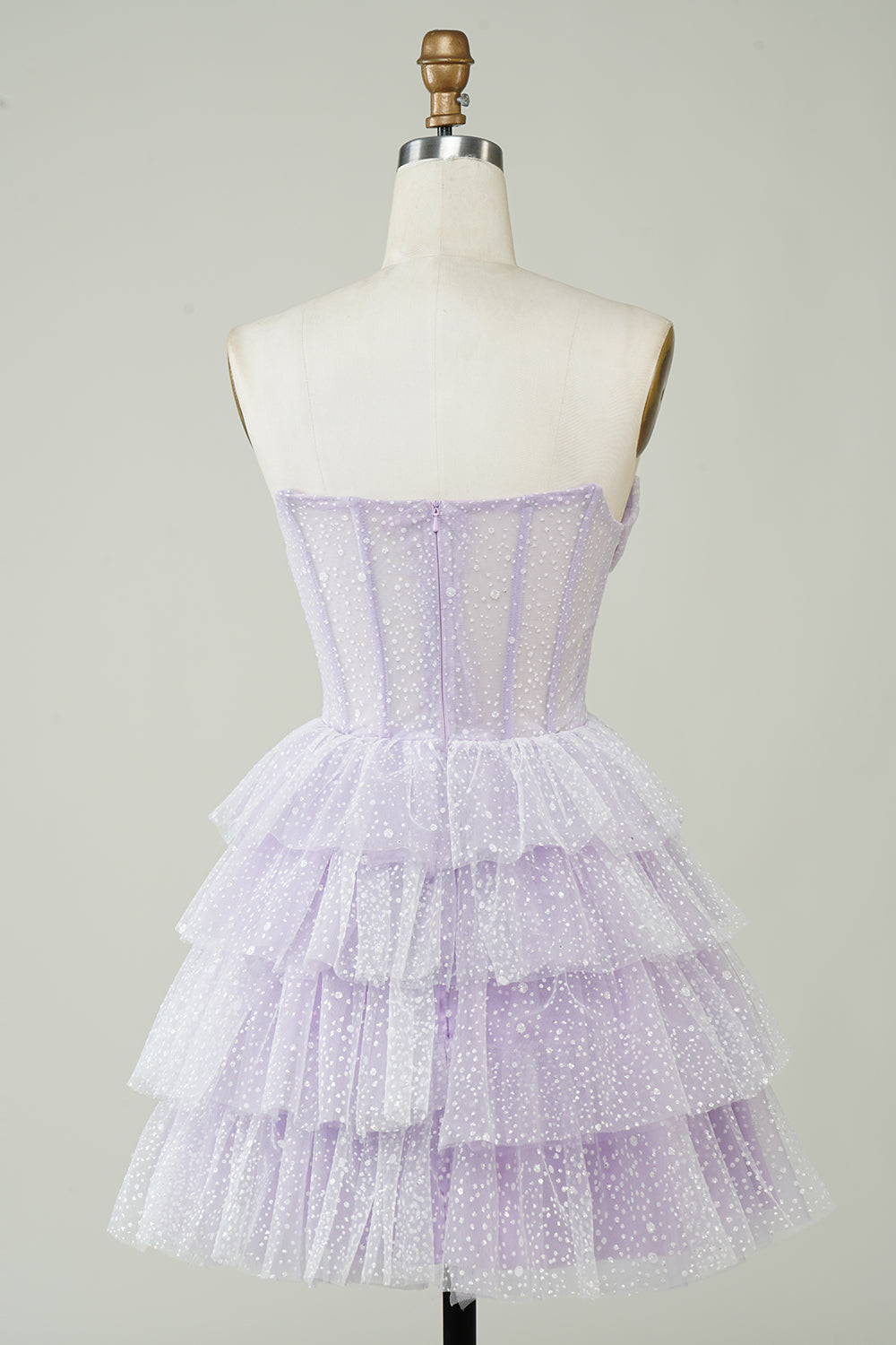 Orange Corset A-Line Short Tulle Homecoming Dress/Mini Dress