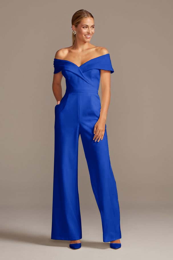 Graceful White Off-the-Shoulder Sleeveless Strapless Long Jump Suit