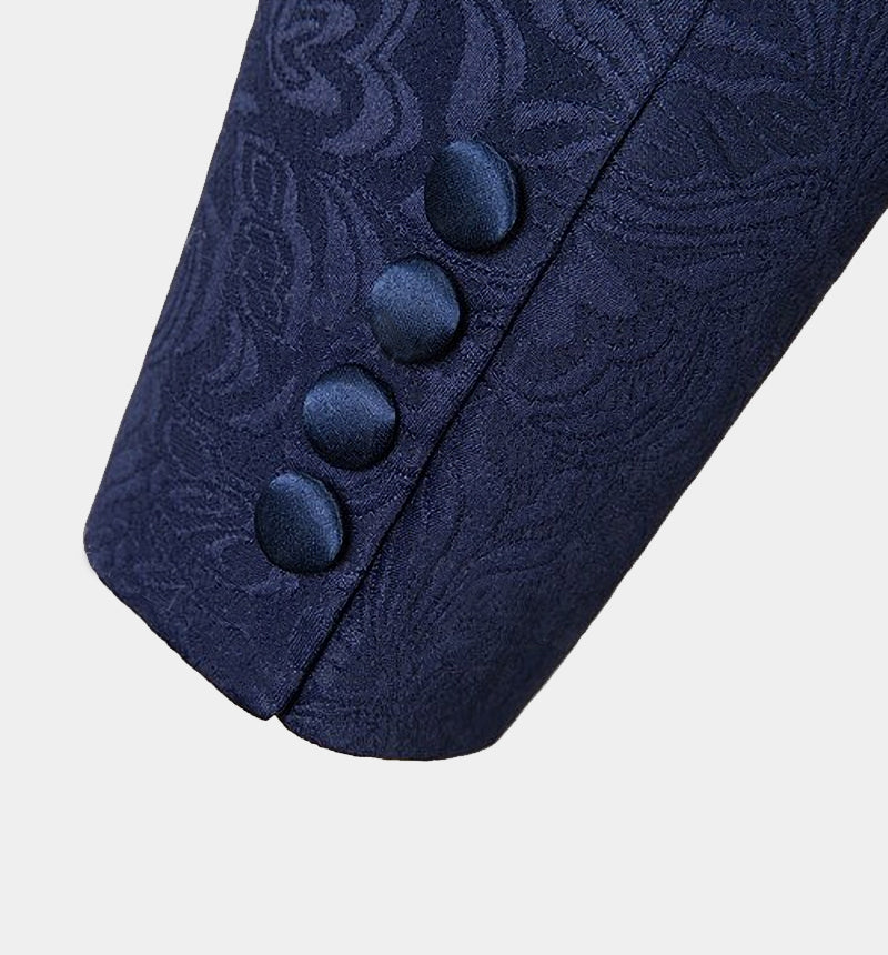 Navy Blue Groomsmen Suits Tux in Three Pieces