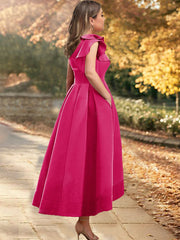 Asymmetrical One-Shoulder A-Line Plus Size Mother of the Bride Dress with Ruffles