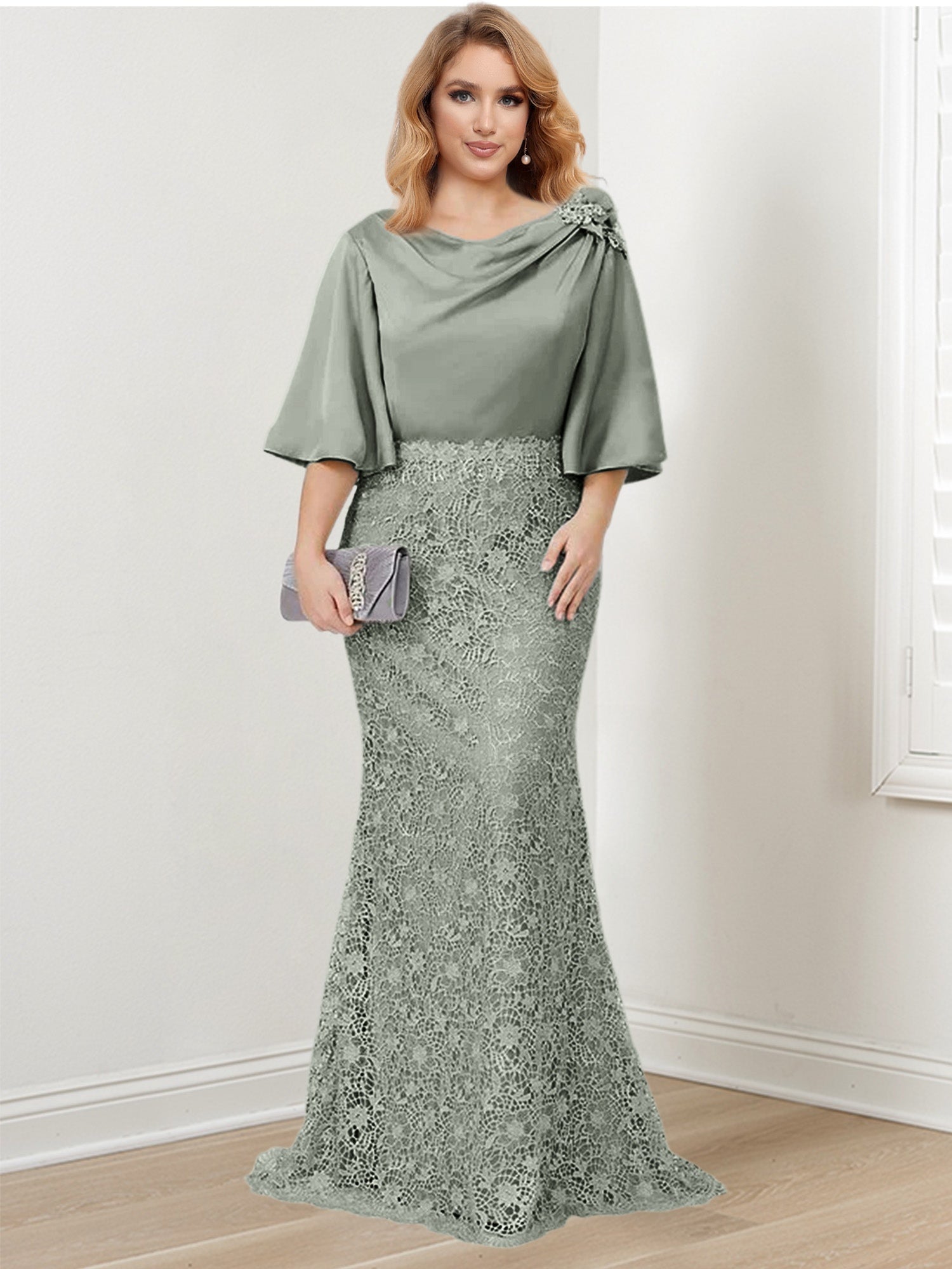 Elegant Mother of the Bride Trumpet/Mermaid Dresses Featuring Applique