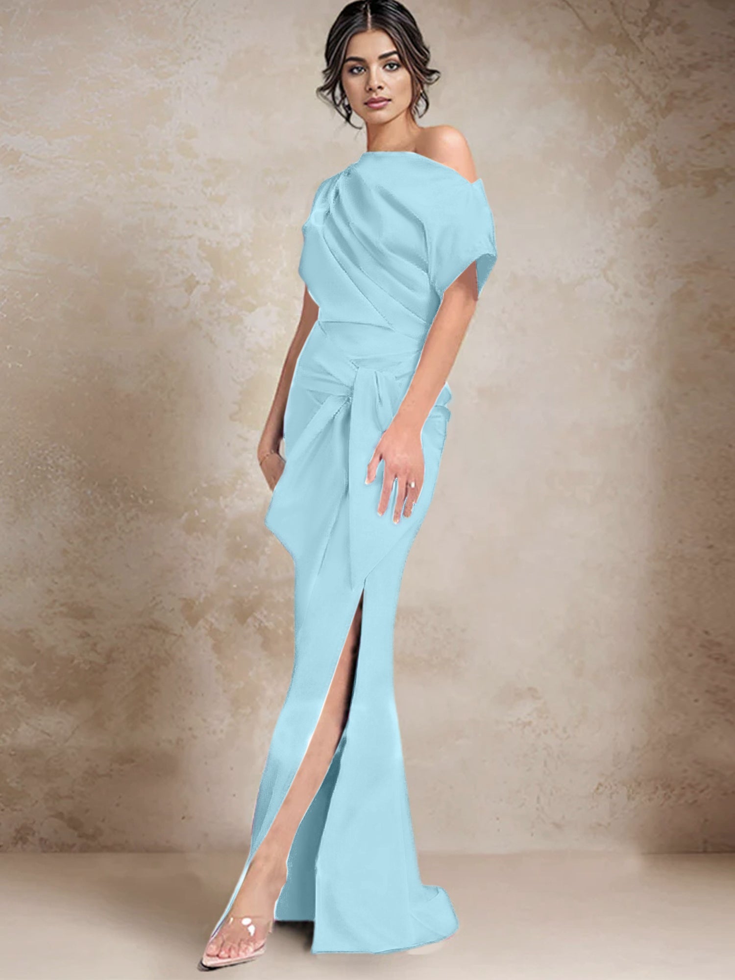 One-Shoulder Mermaid/Trumpet Mother of the Bride Dresses Featuring a Side Split
