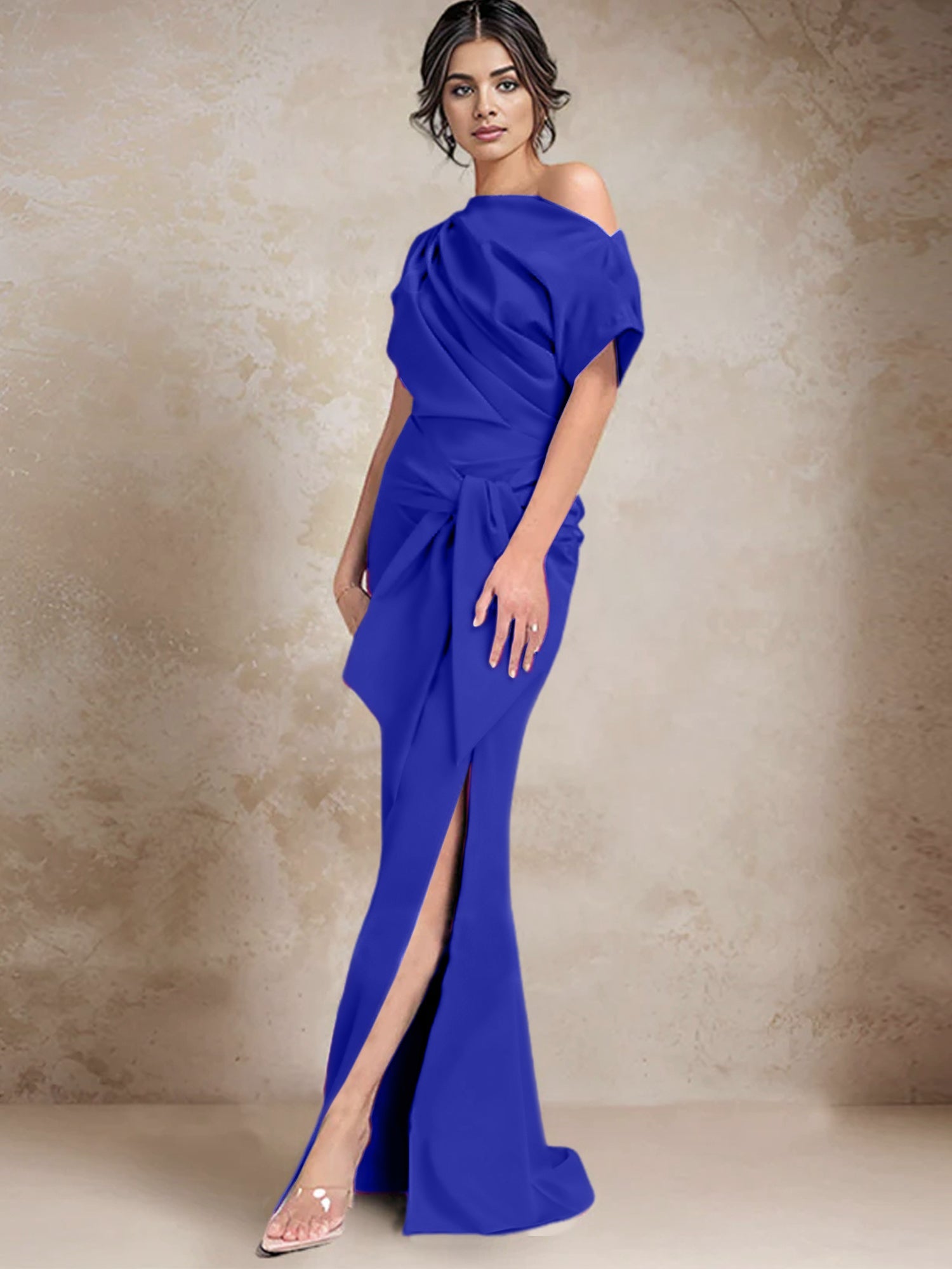 One-Shoulder Mermaid/Trumpet Mother of the Bride Dresses Featuring a Side Split
