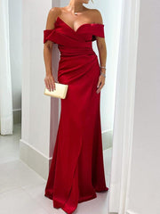 Pure Color Sweetheart Floor-Length Sleeveless Mermaid/Trumpet Mother of the Bride Dress