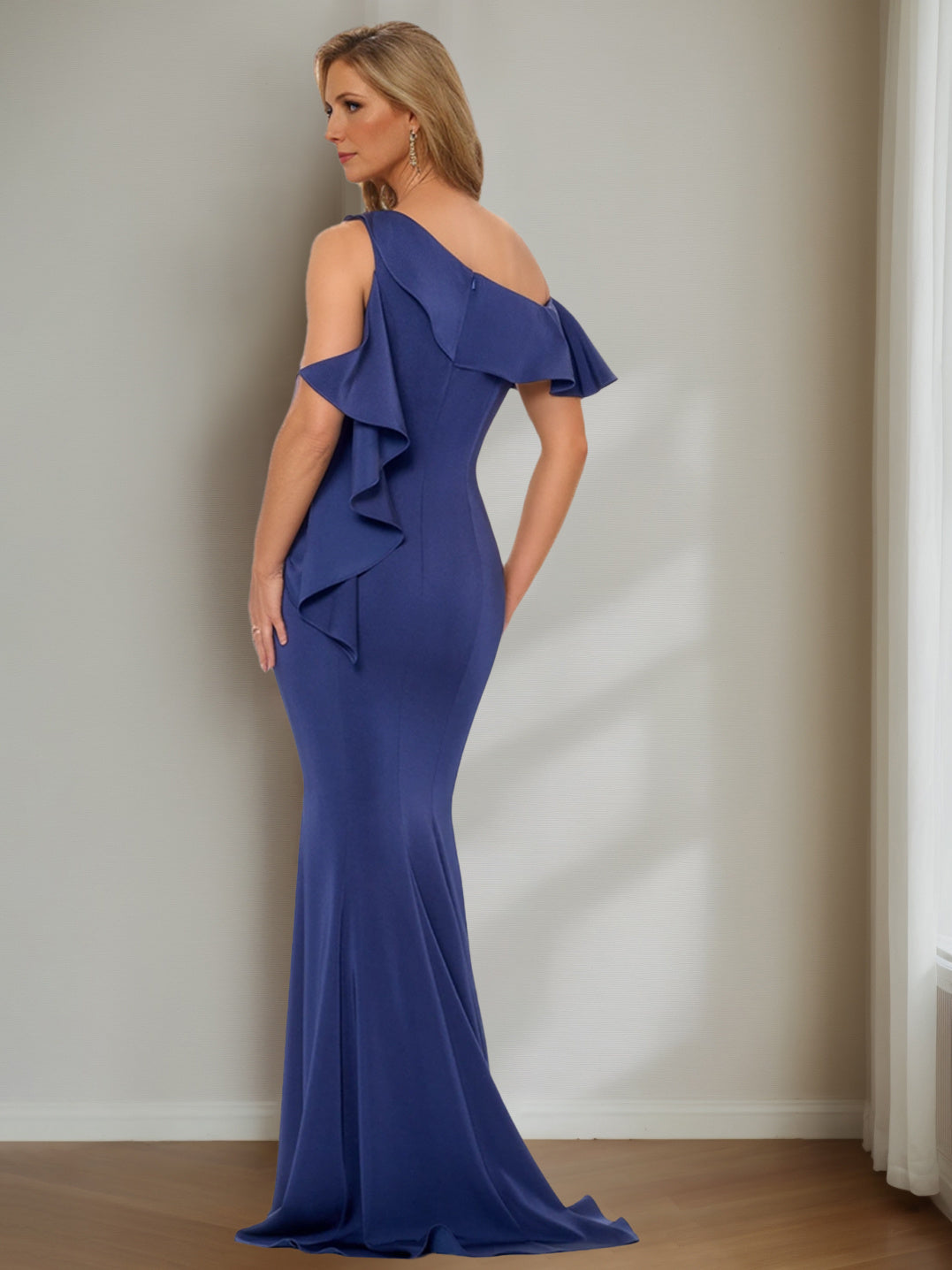 Asymmetric A-Line Princess Ankle-Length Mother of the Bride Gown