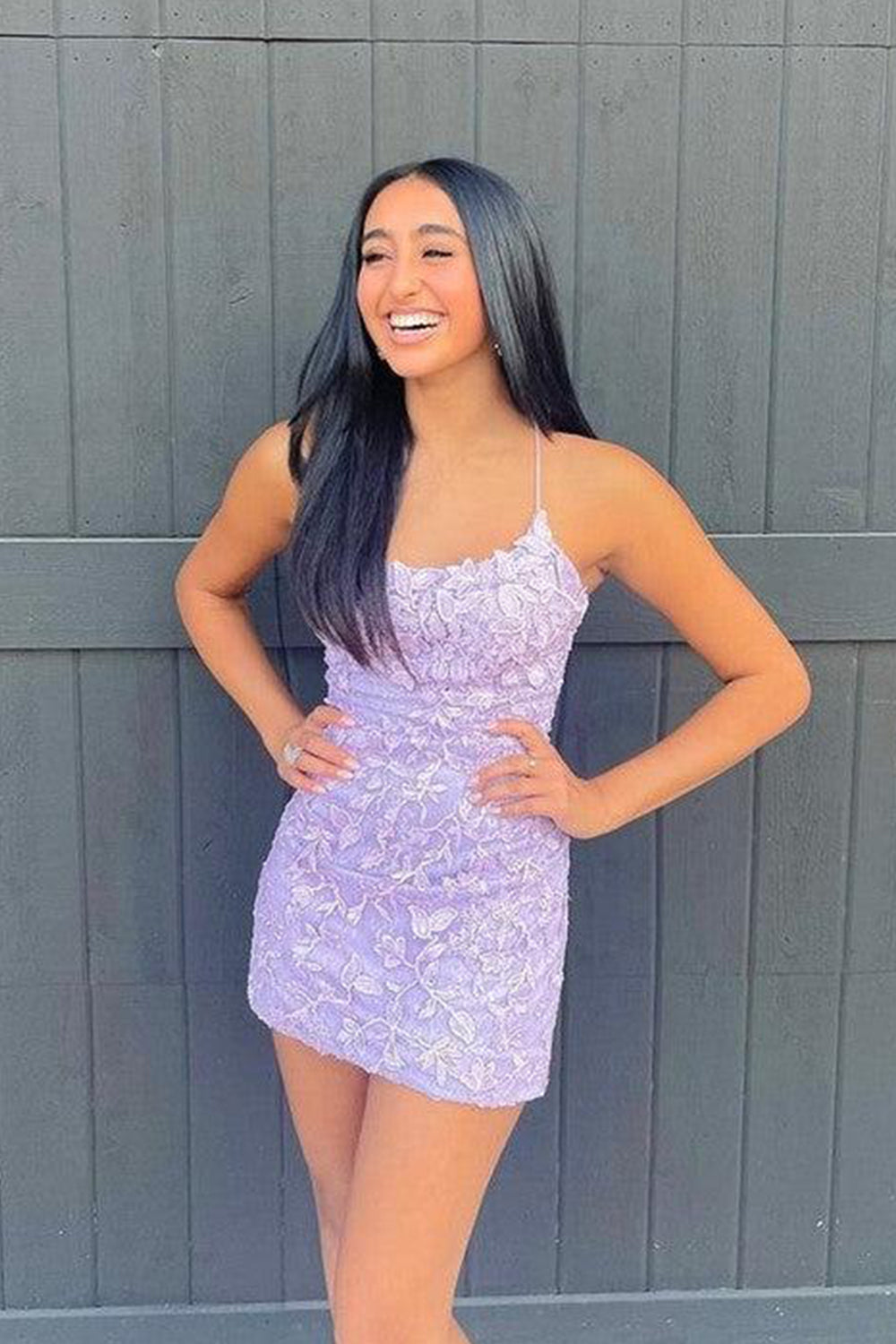 Glitter Emerald Green Lace Tight Homecoming Dress/Mini Dress
