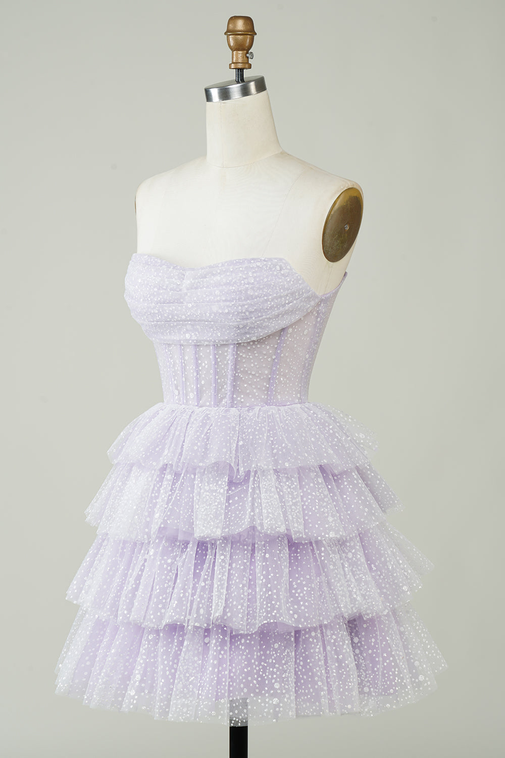 Orange Corset A-Line Short Tulle Homecoming Dress/Mini Dress