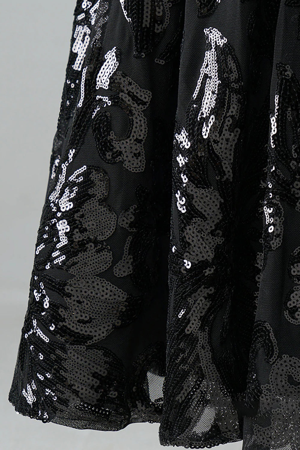 Glitter Black Lace Sequins Homecoming Dress/Mini Dress