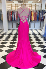 Prom Dress in Hot Pink with Mermaid Silhouette