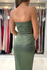 Sweetheart Mermaid Sleeveless Evening Dress With Split