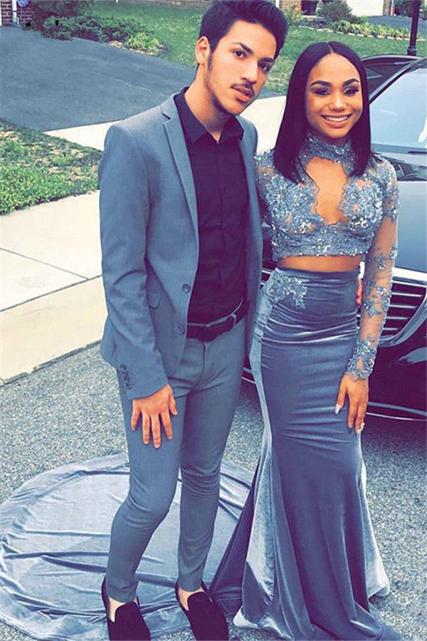 Fashion Bespoke Blue Notched Lapel Designer James Wedding Suits for Groom