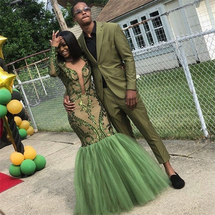 Elegant Lime Green Bespoke Party Prom Casual Suit for Guy with Two Pieces