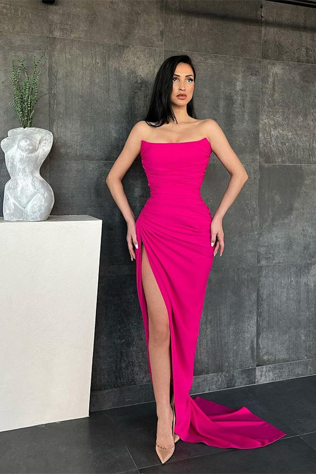 White Spaghetti-Straps Mermaid Long Evening Dress