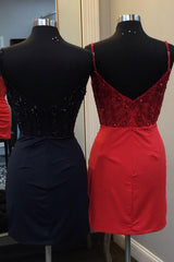 Sparkly Black Corset Satin Tight Short Homecoming Dress/Mini Dress with Sequins