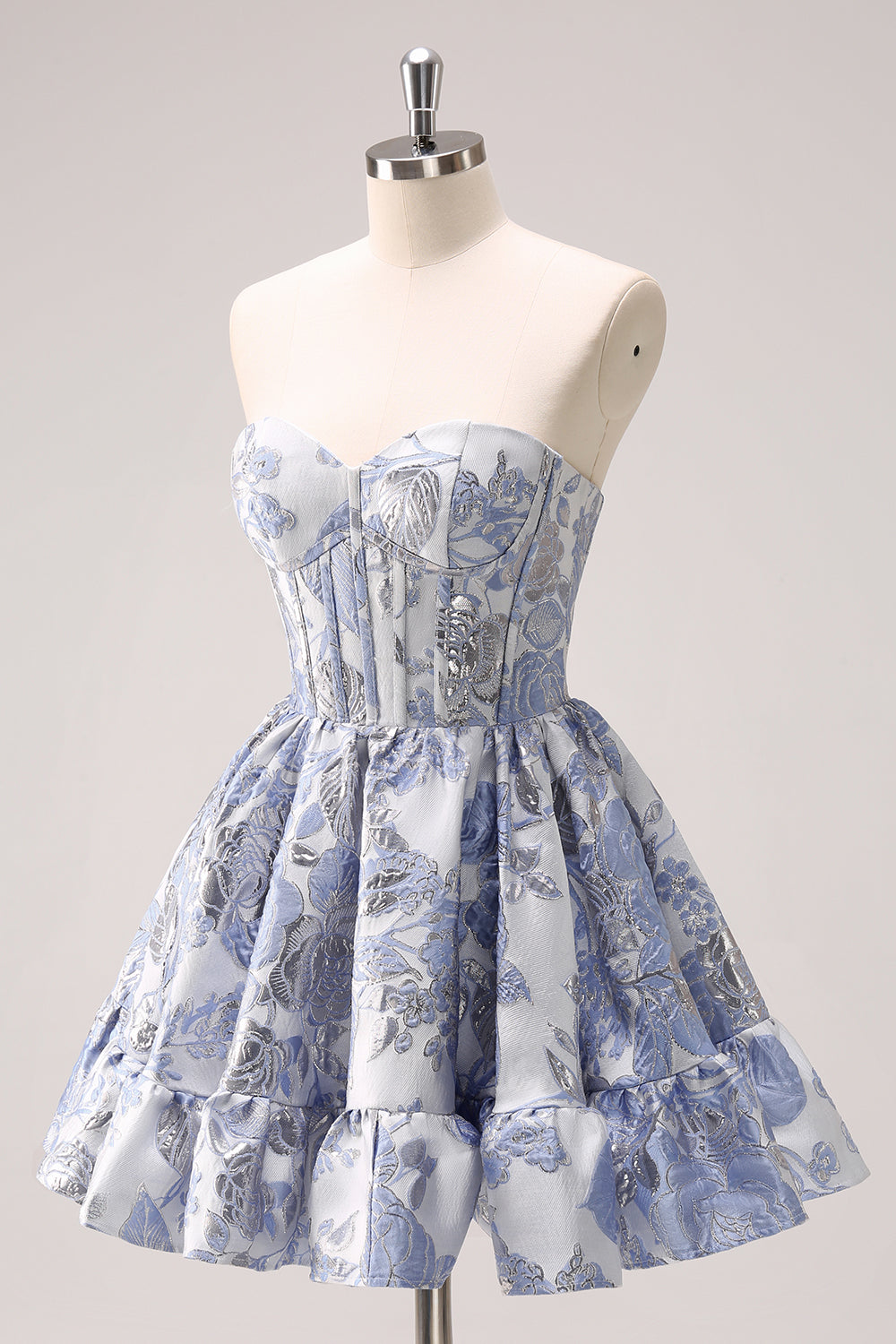Pink Corset Strapless A Line Short Homecoming Dress/Mini Dress