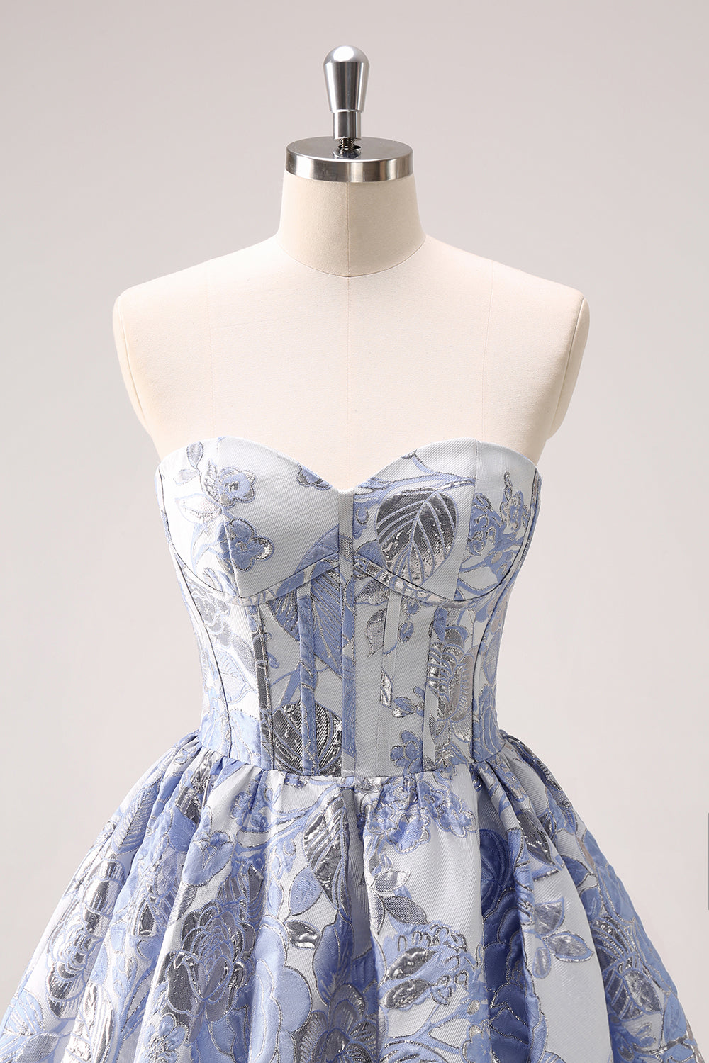 Blue Corset Sweetheart A Line Short Homecoming Dress/Mini Dress