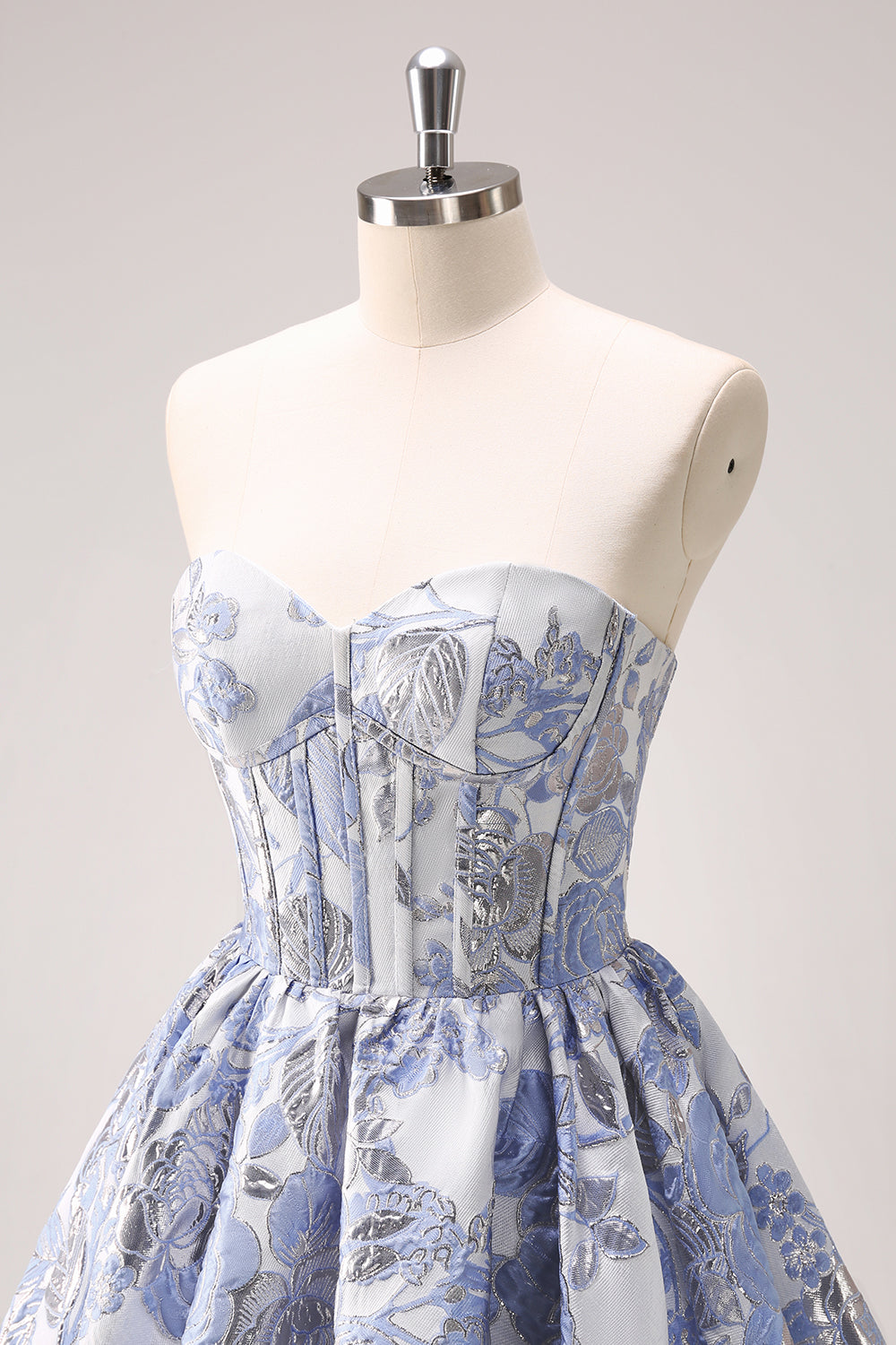 Blue Corset Sweetheart A Line Short Homecoming Dress/Mini Dress