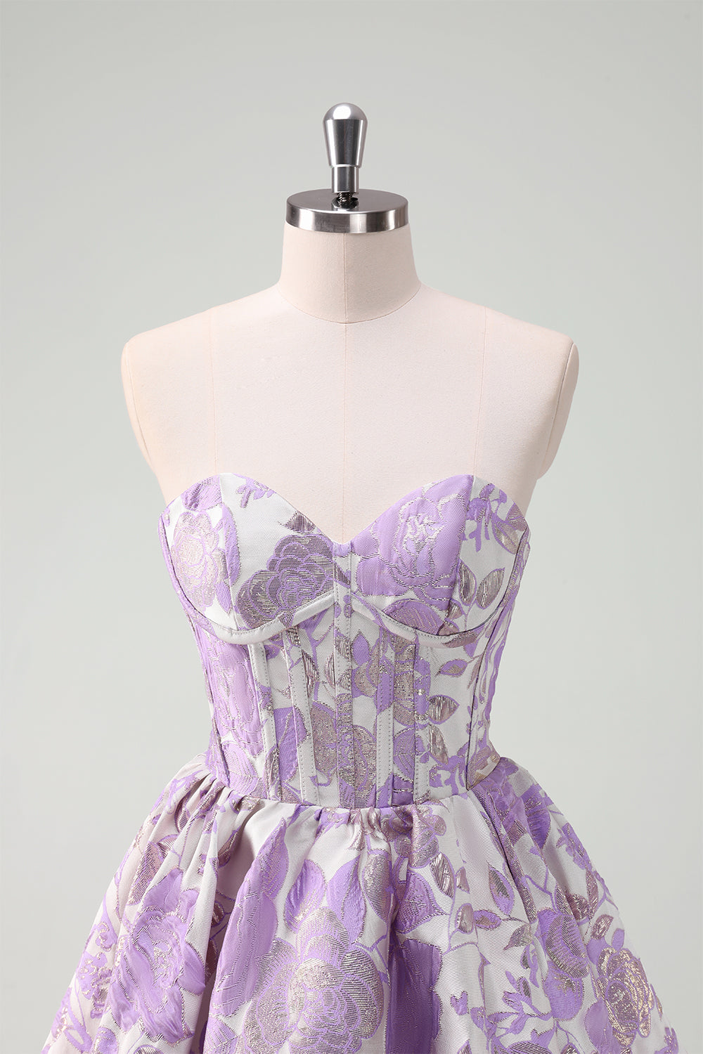 Pink Corset Strapless A Line Short Homecoming Dress/Mini Dress