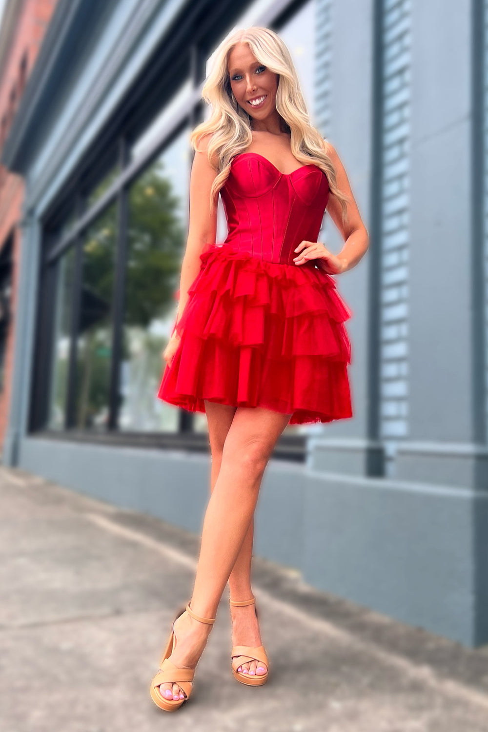 Corset Black Strapless Short Homecoming Dress/Mini Dress With Ruffles
