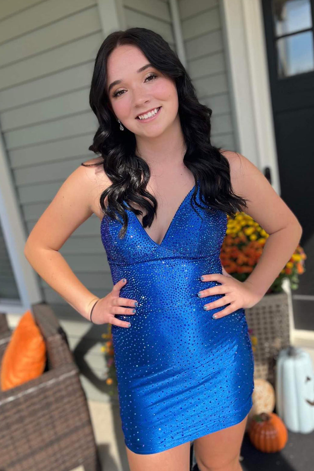 Sparkly Golden Beaded Tight Short Homecoming Dress/Mini Dress