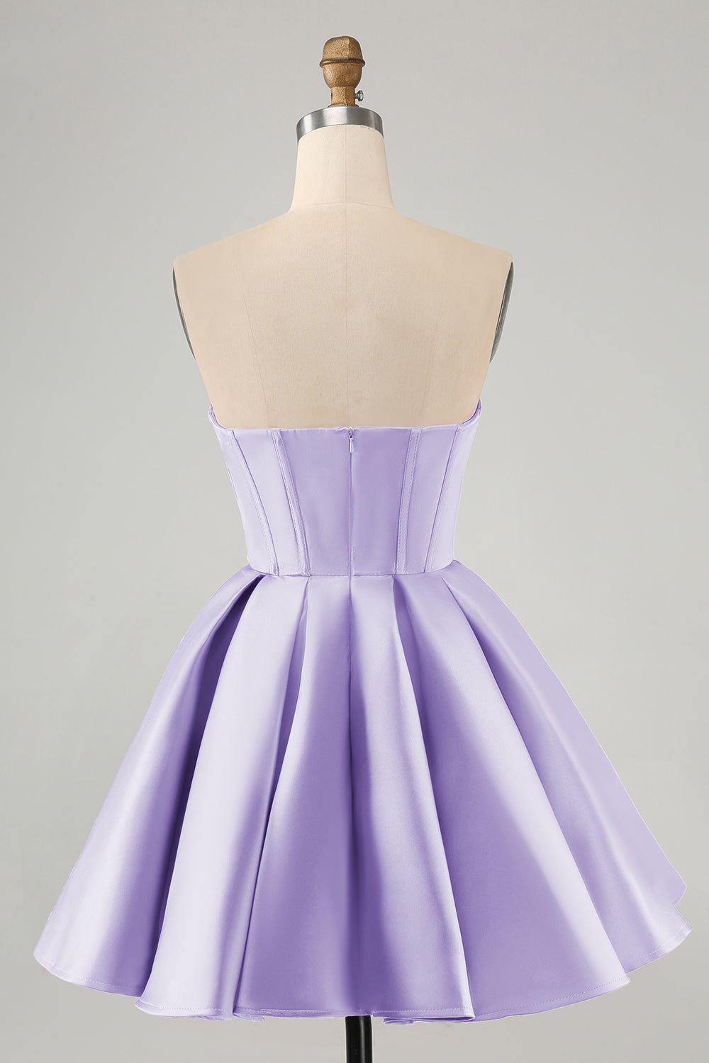 Trendy Fuchsia Corset A Line Strapless Short Homecoming Dress/Mini Dress with Beadings
