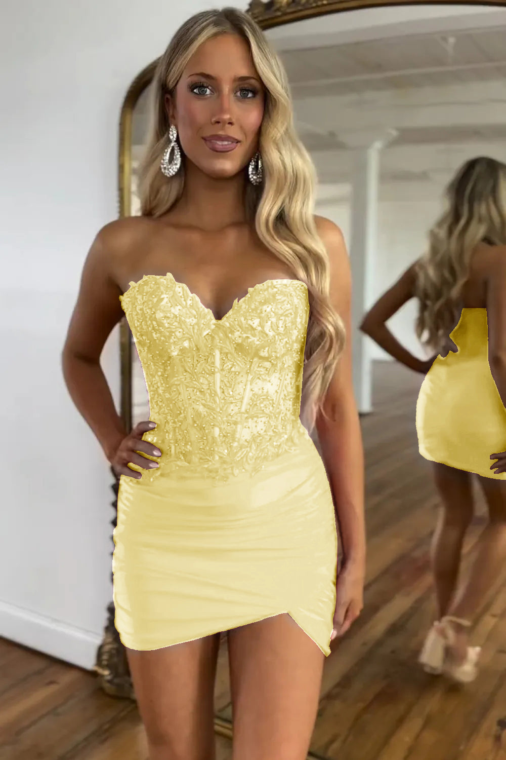 Sweetheart Beaded Corset Dress in Fuchsia for Homecoming