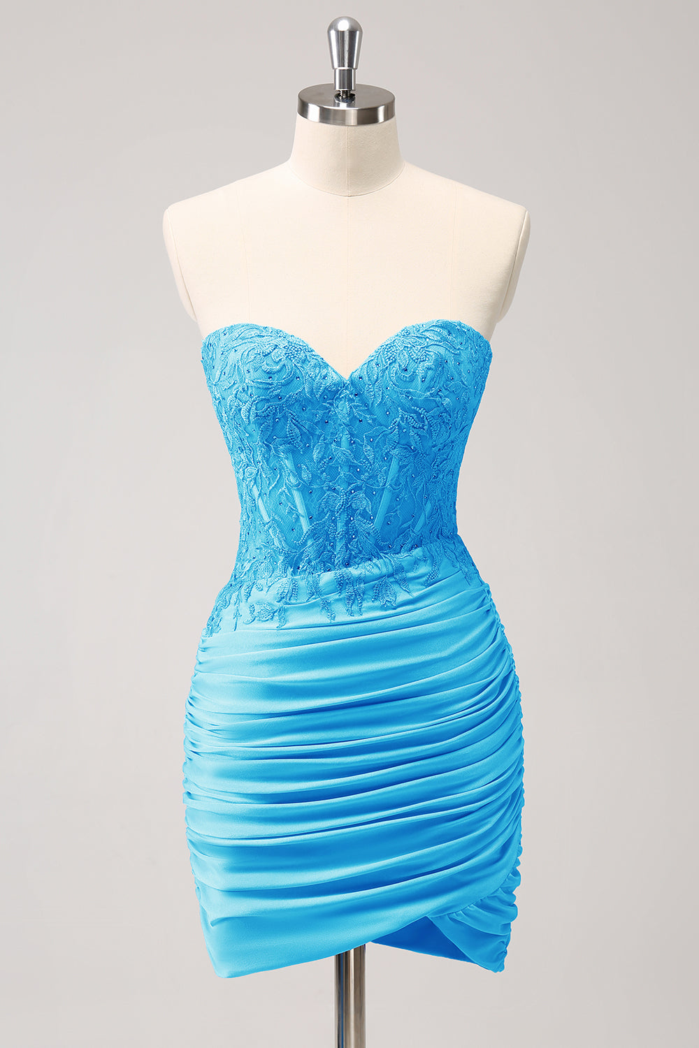 Sweetheart Beaded Corset Dress in Fuchsia for Homecoming