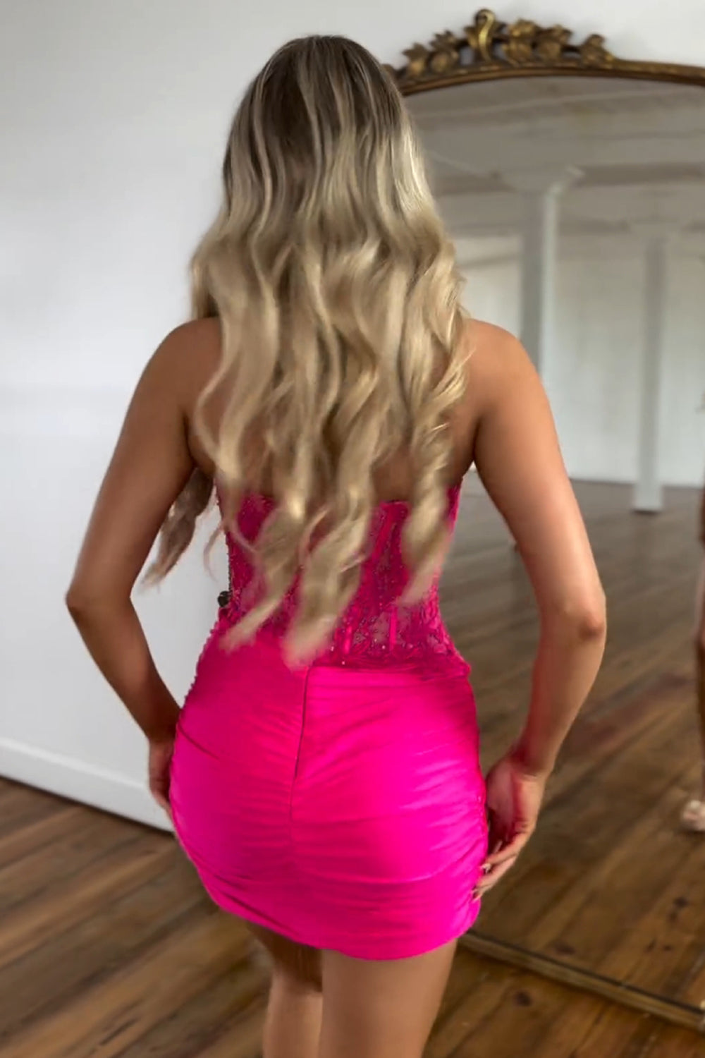 Sweetheart Red Corset Dress with Beading for Homecoming