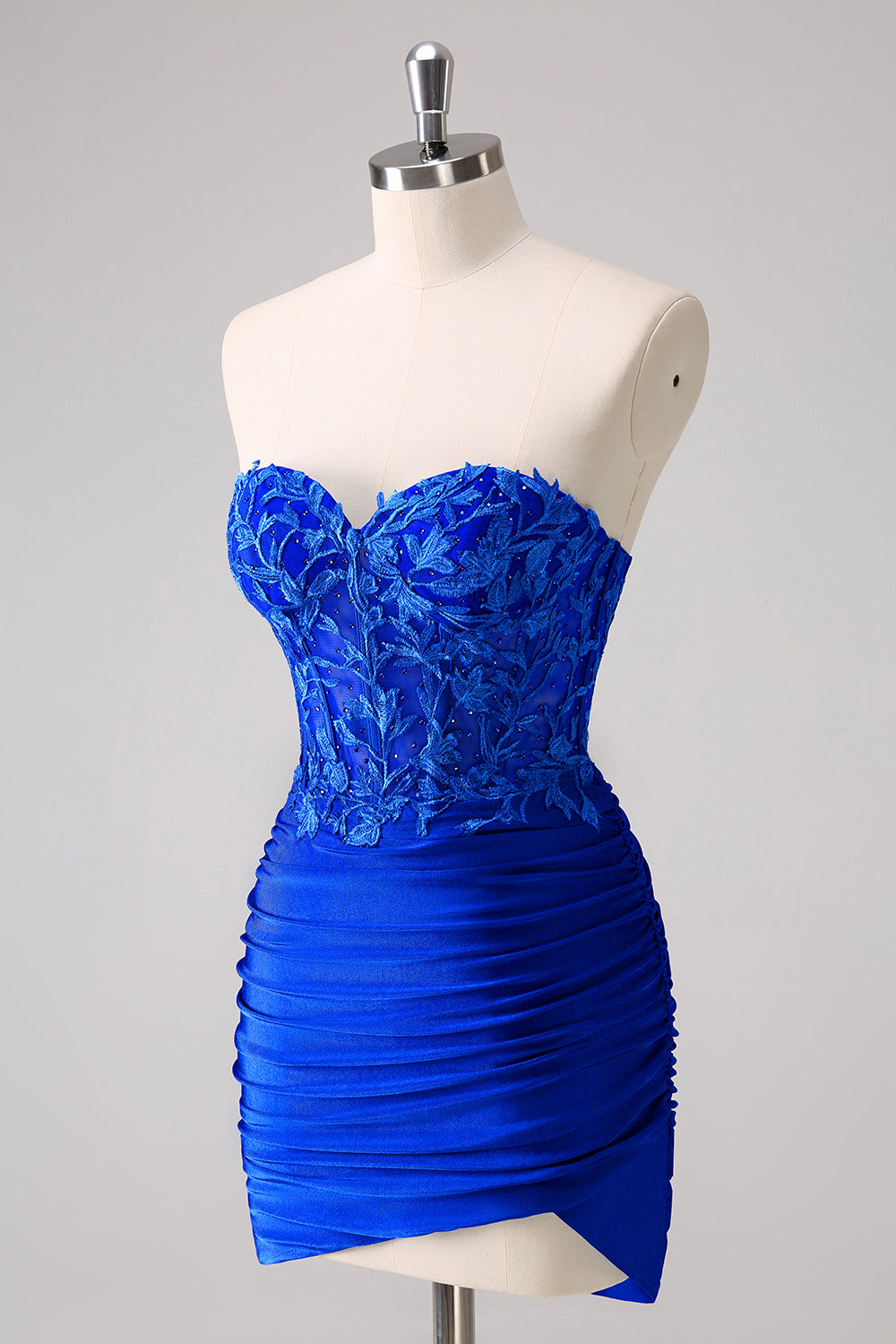 Sweetheart Beaded Corset Dress in Fuchsia for Homecoming