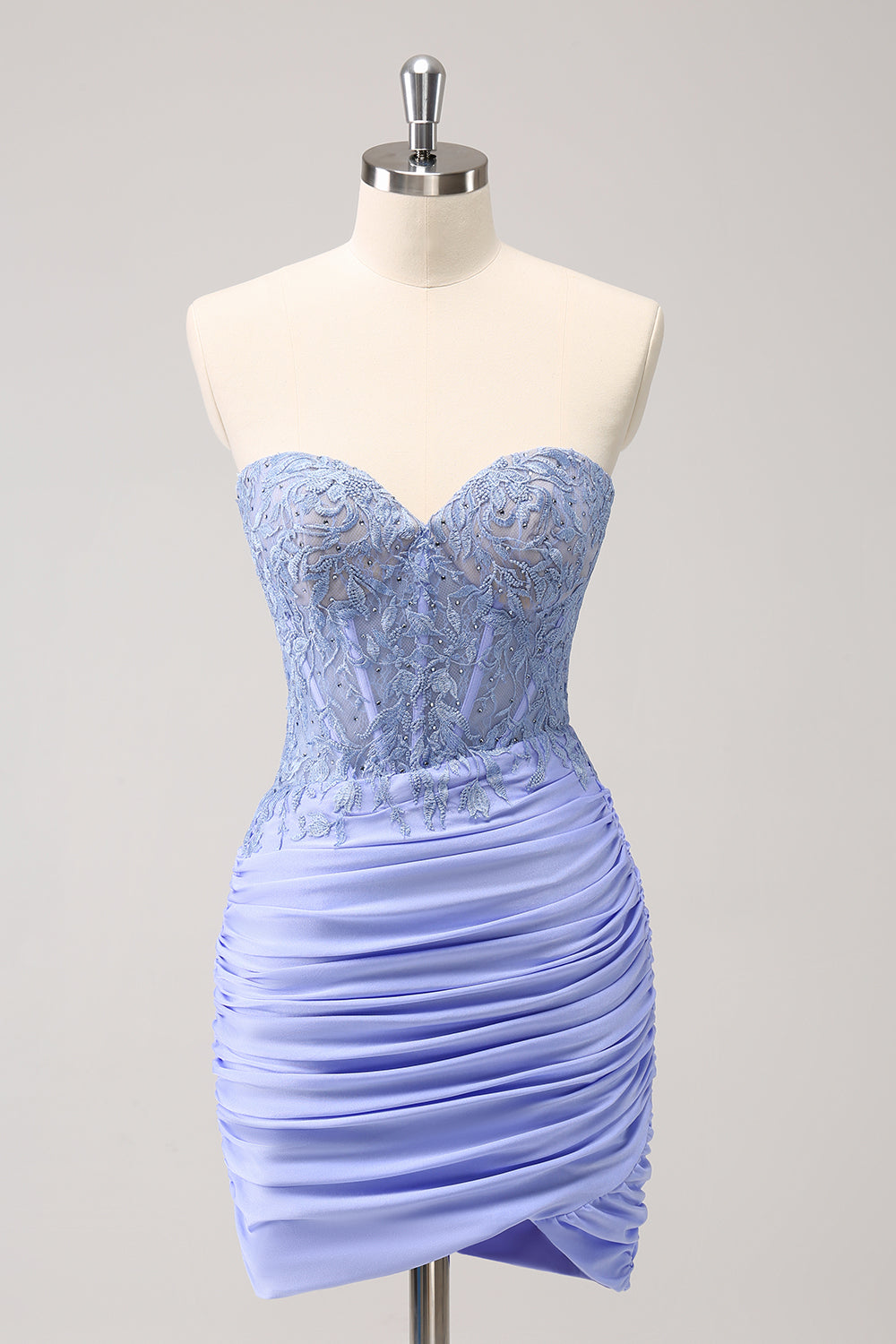 Sweetheart Beaded Corset Dress in Fuchsia for Homecoming
