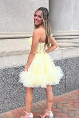 Sparkly Navy Beaded A Line Short Homecoming Dress/Mini Dress with Appliques