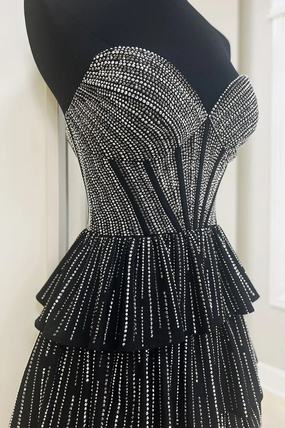 Sparkly Grey Sweetheart Ruffled Short Homecoming Dress/Mini Dress