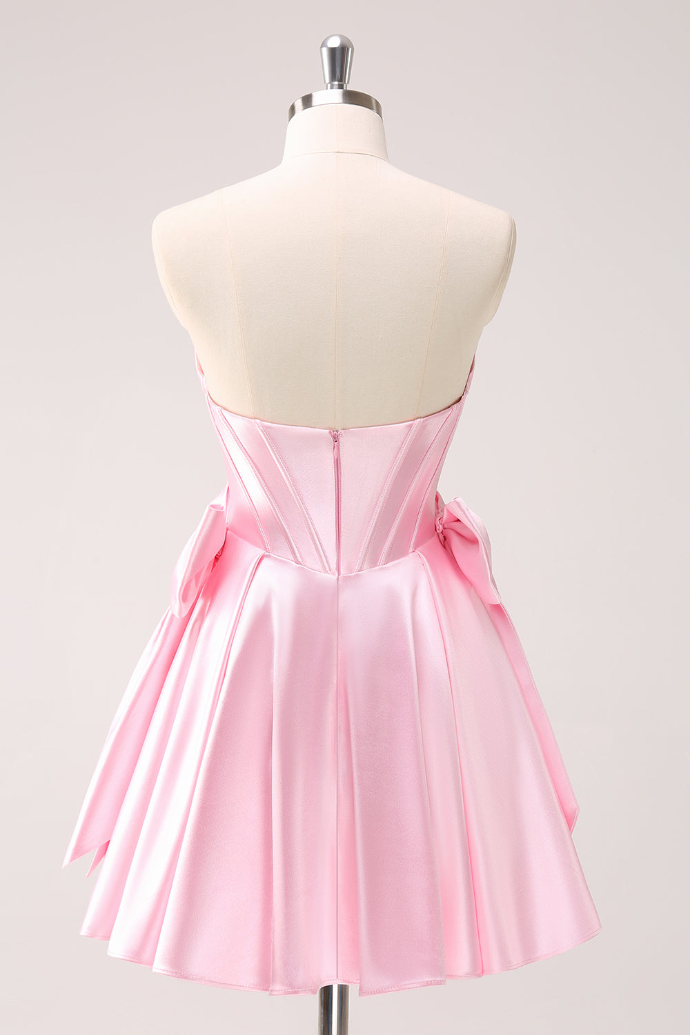Sparkly Pink Corset Sweetheart A Line Short Homecoming Dress/Mini Dress