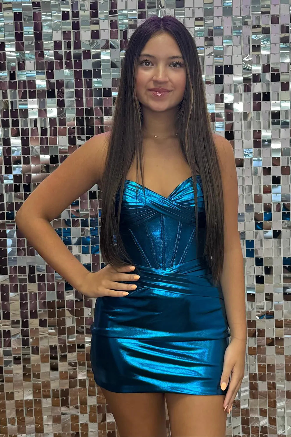 Dark Purple Sweetheart Corset Tight Short Homecoming Dress/Mini Dress