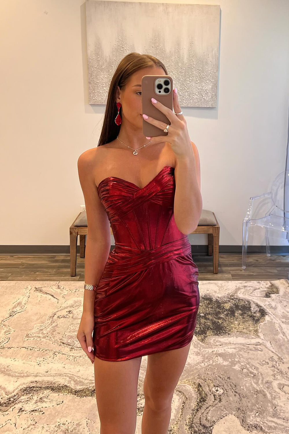 Dark Purple Sweetheart Corset Tight Short Homecoming Dress/Mini Dress