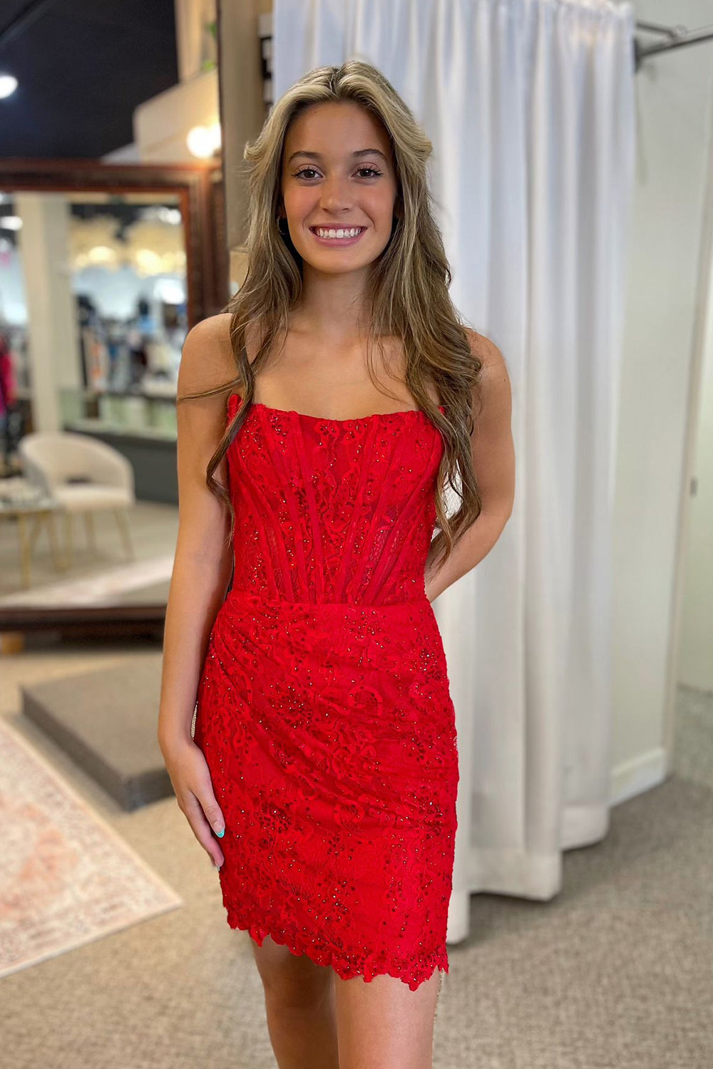 Sparkly Blue Strapless Corset Tight Short Homecoming Dress/Mini Dress